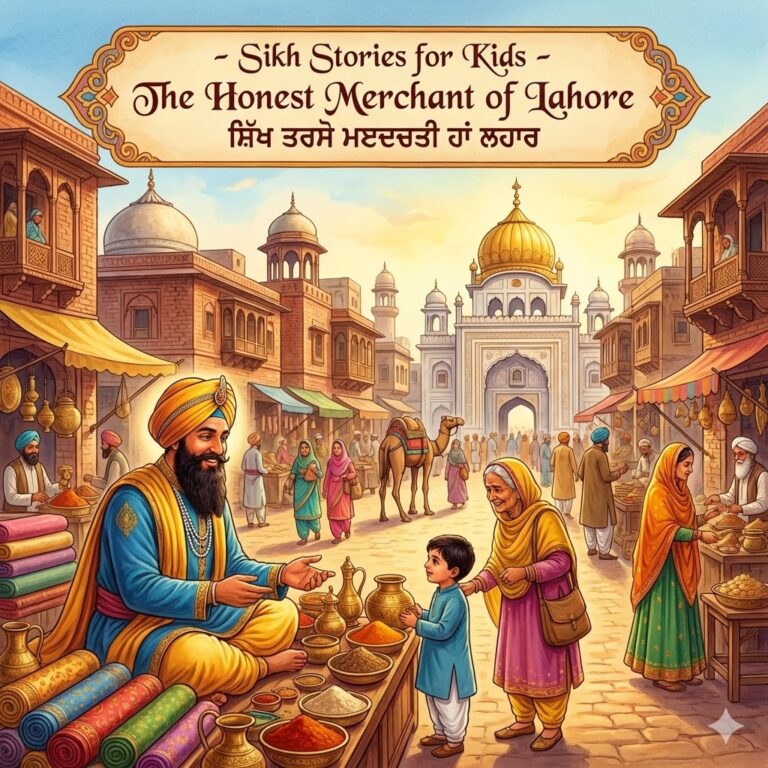 Sikh Stories for Kids: The Honest Merchant of Lahore - Opening Scene
