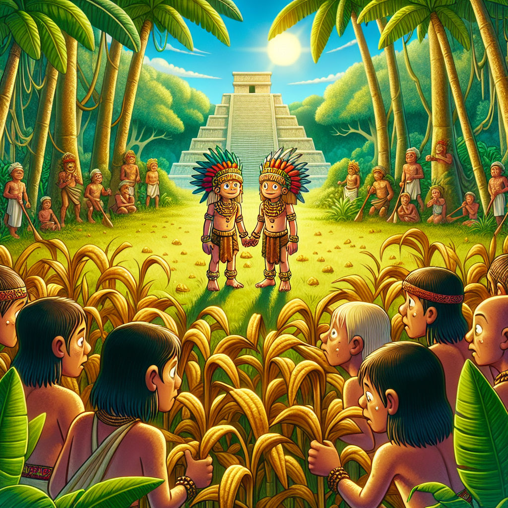 Illustration 1 for The Brave Twins and the Mystery of the Wilting Maize - MAYAN children's story