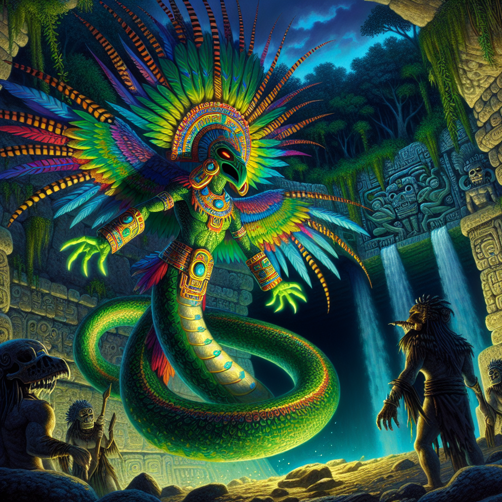 Illustration 1 for Kukulcan's Brave Dive into the Whispering Cenote - MAYAN children's story