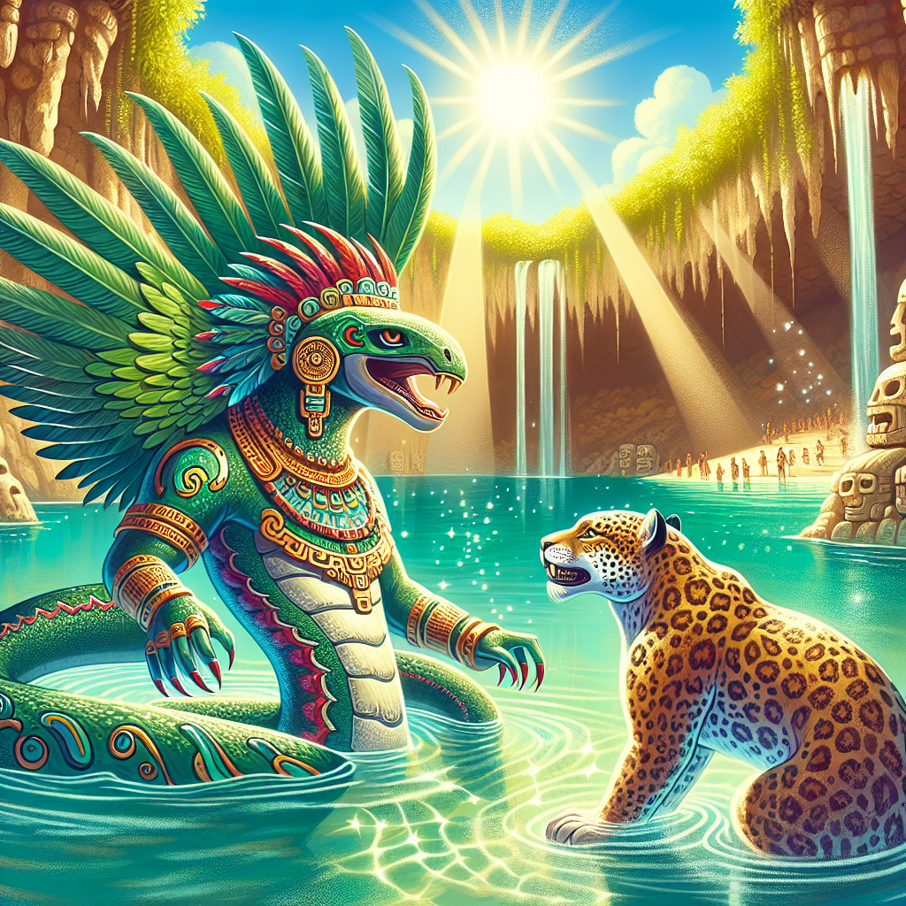 Illustration 1 for Kukulcan's Brave Quest in the Shadowy Underworld - MAYAN children's story