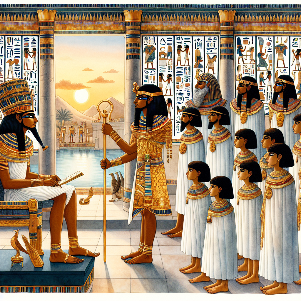 Illustration 1 for The Pharaoh's Quest for Wisdom Amongst the Stars - EGYPTIAN children's story