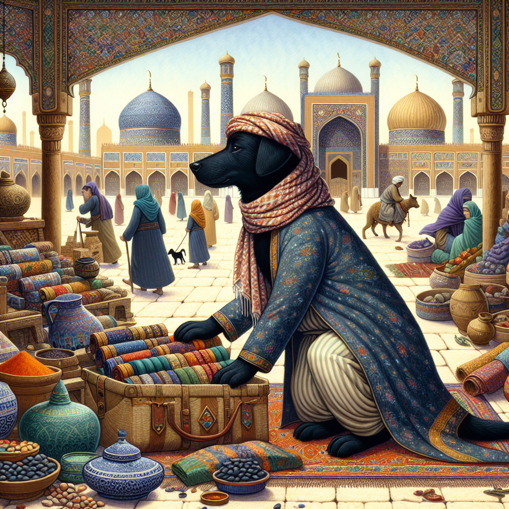 Illustration 1 for The Story of the Second Old Man, and of the Two Black Dogs - ISLAMIC children's story