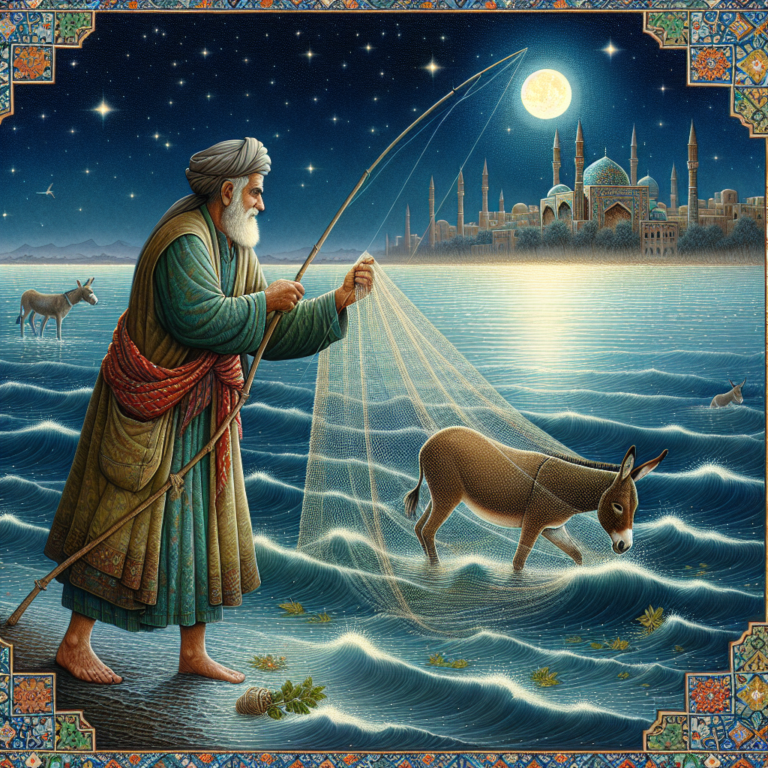 Illustration 1 for The Story of the Fisherman - ISLAMIC children's story