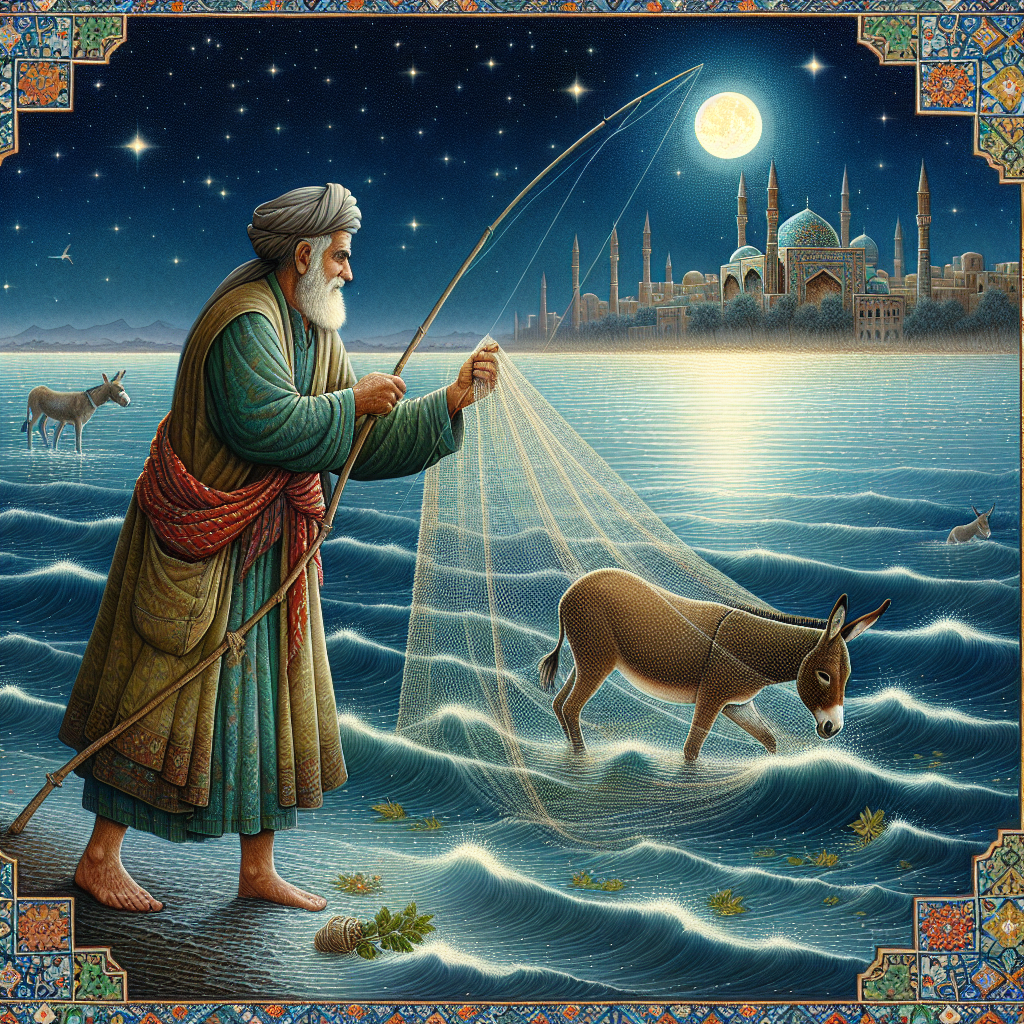 Illustration 1 for The Story of the Fisherman - ISLAMIC children's story