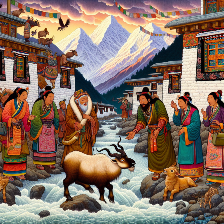 Illustration 1 for Story of the Foolish Head-Man - TIBETAN children's story