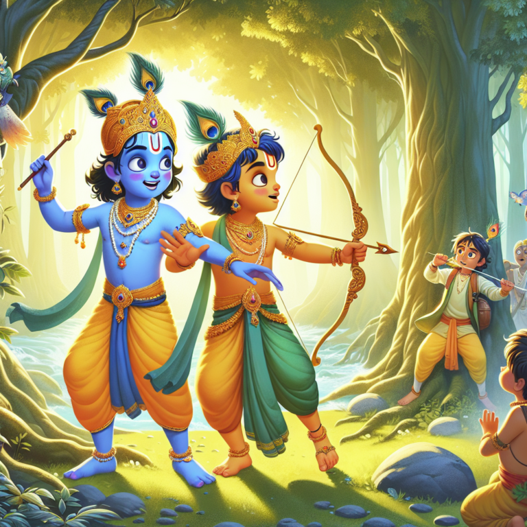 Illustration 1 for The Magical Scrolls of Wisdom: A Journey Through the Puranas - HINDU children's story