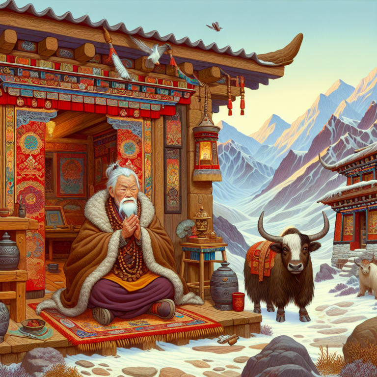 Illustration 1 for The Wise Carpenter - TIBETAN children's story
