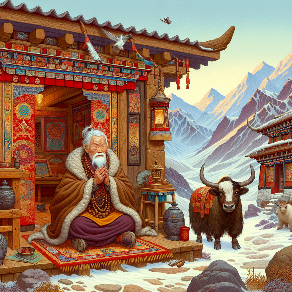 Illustration 1 for The Wise Carpenter - TIBETAN children's story