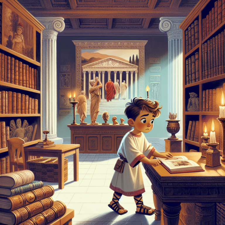 Illustration 1 for Marcus and the Whispering Tales of Fallen Gods - ROMAN children's story