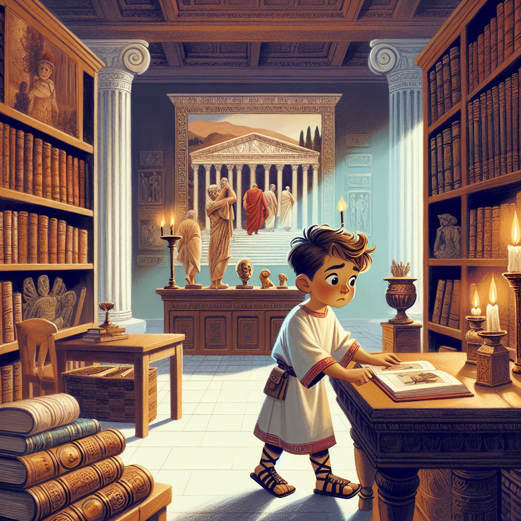 Illustration 1 for Marcus and the Whispering Tales of Fallen Gods - ROMAN children's story