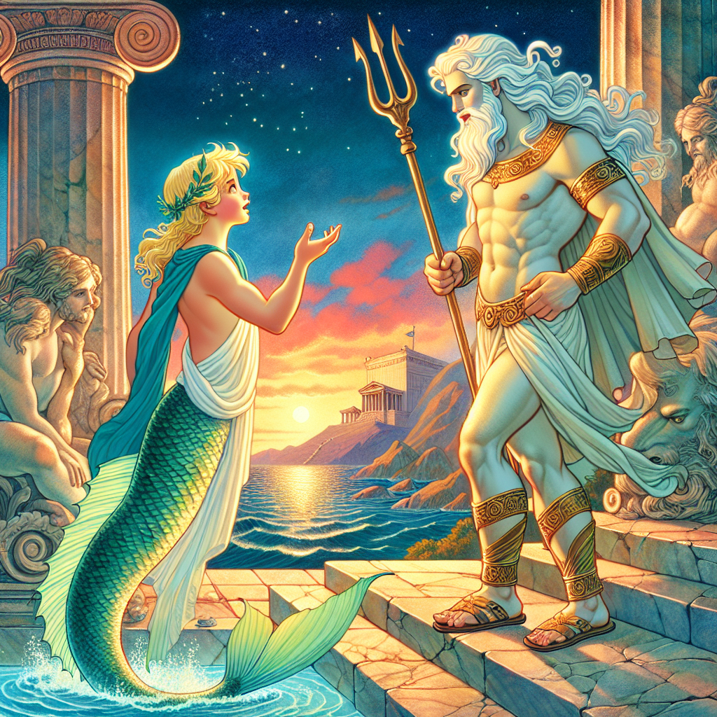 Illustration 1 for TRITON and the TRITONS. - GREEK children's story