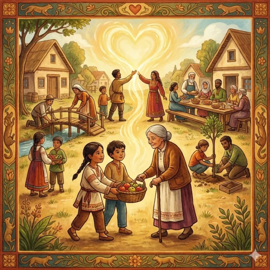 Helping others brings joy