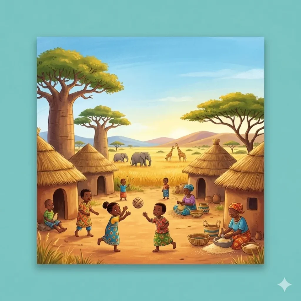 Adebayo and the Leopard's Path - Yoruba Courage Story for Kids - YORUBA children's story header image