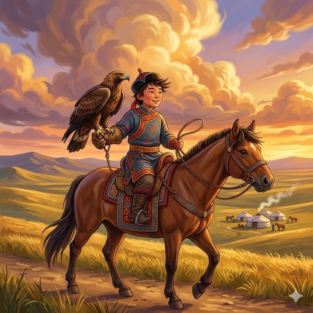 The Eagle's Promise - Mongolian Loyalty Story for Kids - MONGOLIAN moral story for children