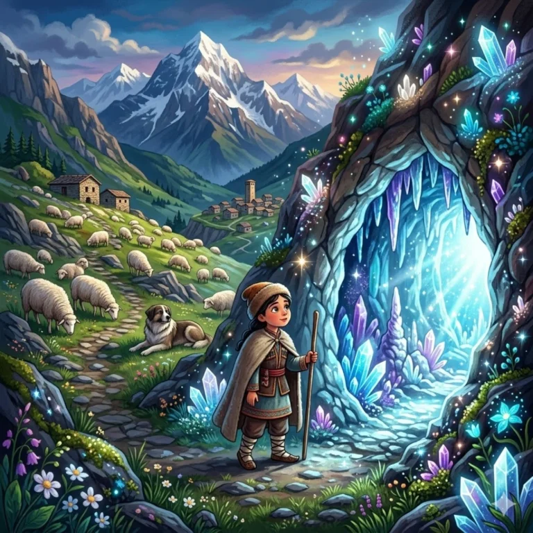 The Crystal Cave and the Honest Shepherd - Georgian Honesty Story for Kids - GEORGIAN moral story for children