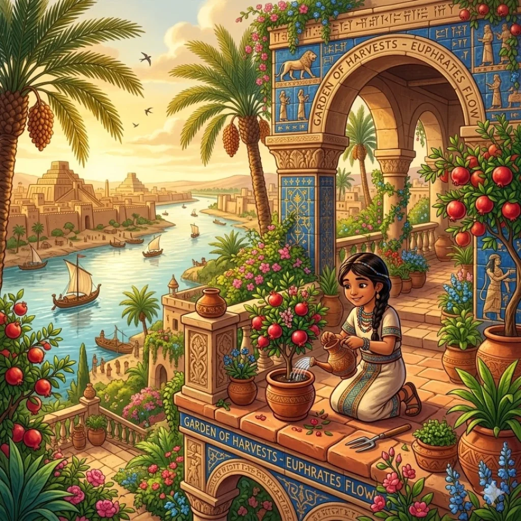The Garden of Ishtar's Gift - Mesopotamian Gratitude Story for Kids - MESOPOTAMIAN moral story for children