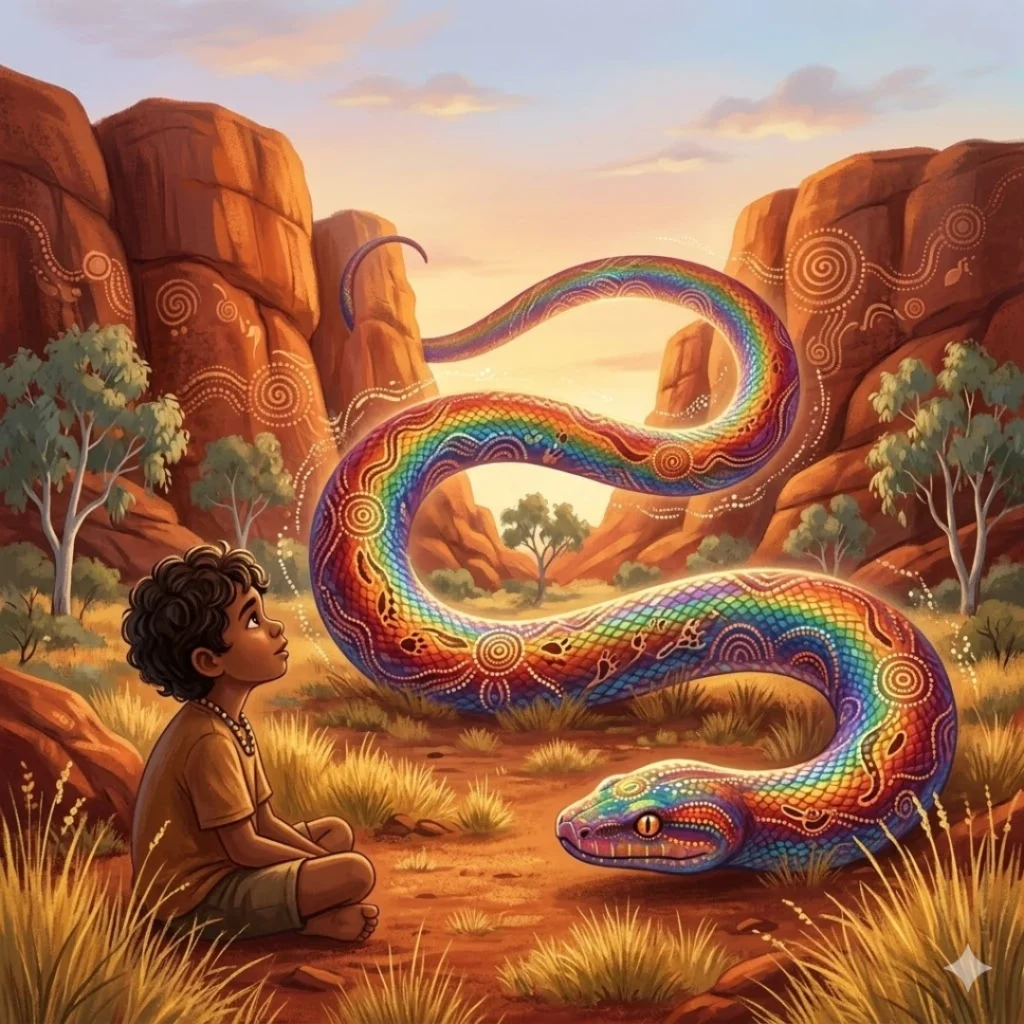 The Rainbow Serpent's Lesson - Aboriginal Respect Story for Kids - ABORIGINAL moral story for children