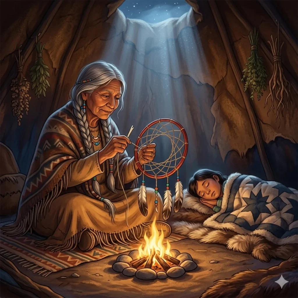 The First Dreamcatcher - Native American Protection Story for Kids - NATIVE AMERICAN moral story for children