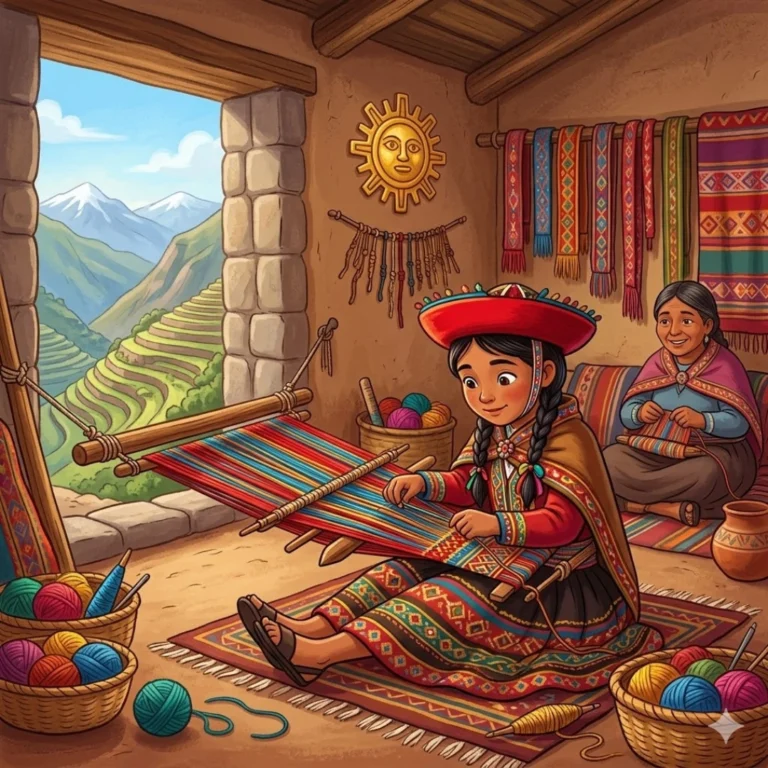 Mama Ocllo's Gift of Weaving - Incan Perseverance Story for Kids - INCAN moral story for children