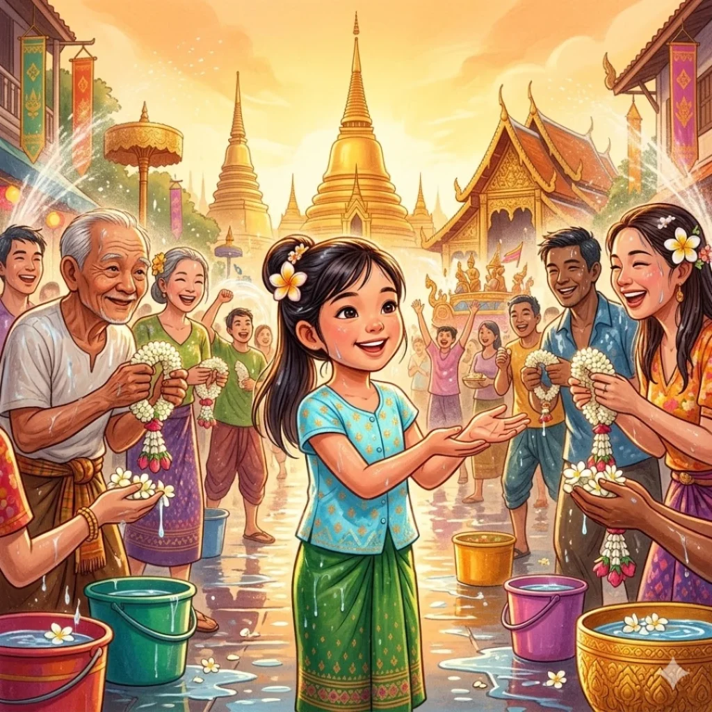 The Golden Bowl of Chiang Mai - Thai Generosity Story for Kids - THAI moral story for children