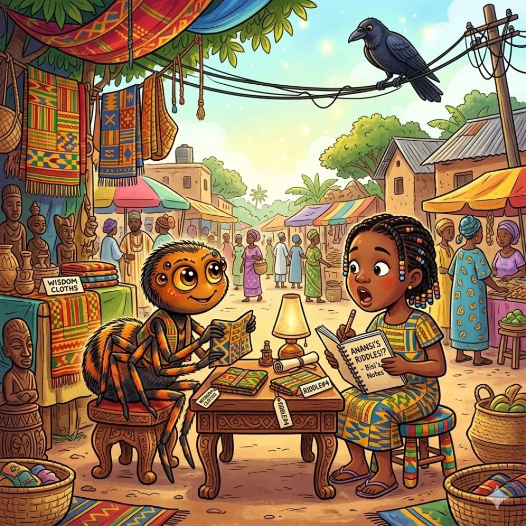 Anansi's Riddle Market - Yoruba Wisdom Story for Kids - YORUBA moral story for children