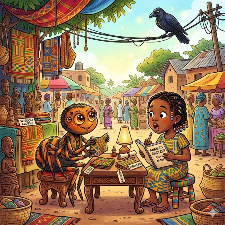 Anansi's Riddle Market - Yoruba Wisdom Story for Kids - YORUBA moral story for children