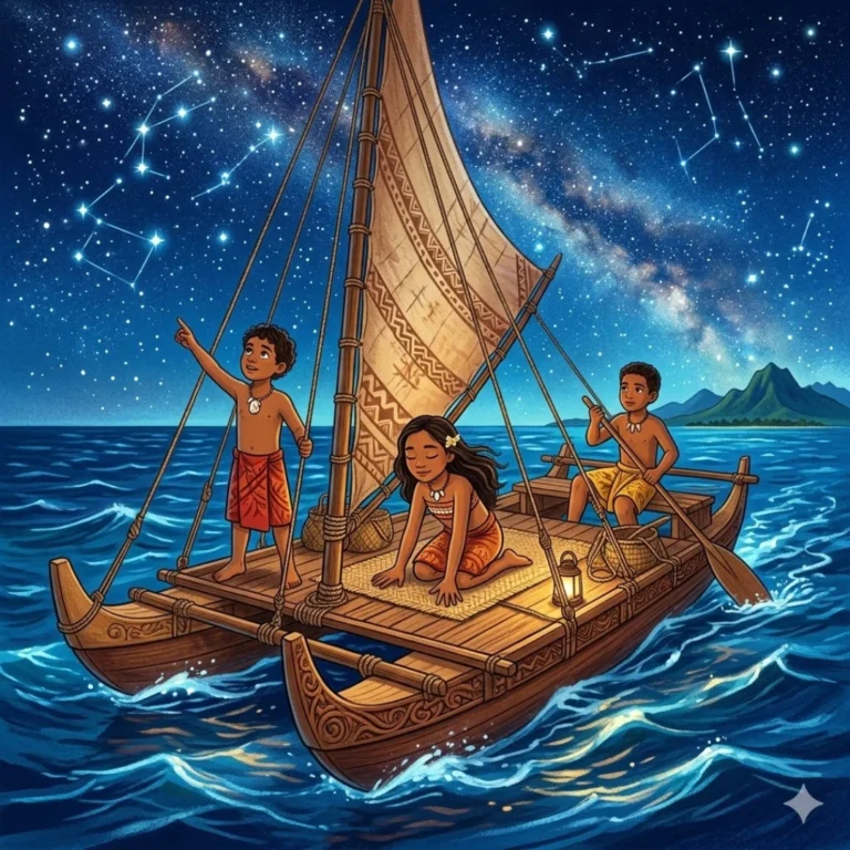 The Girl Who Sailed by Stars - Polynesian Community Story for Kids - POLYNESIAN moral story for children