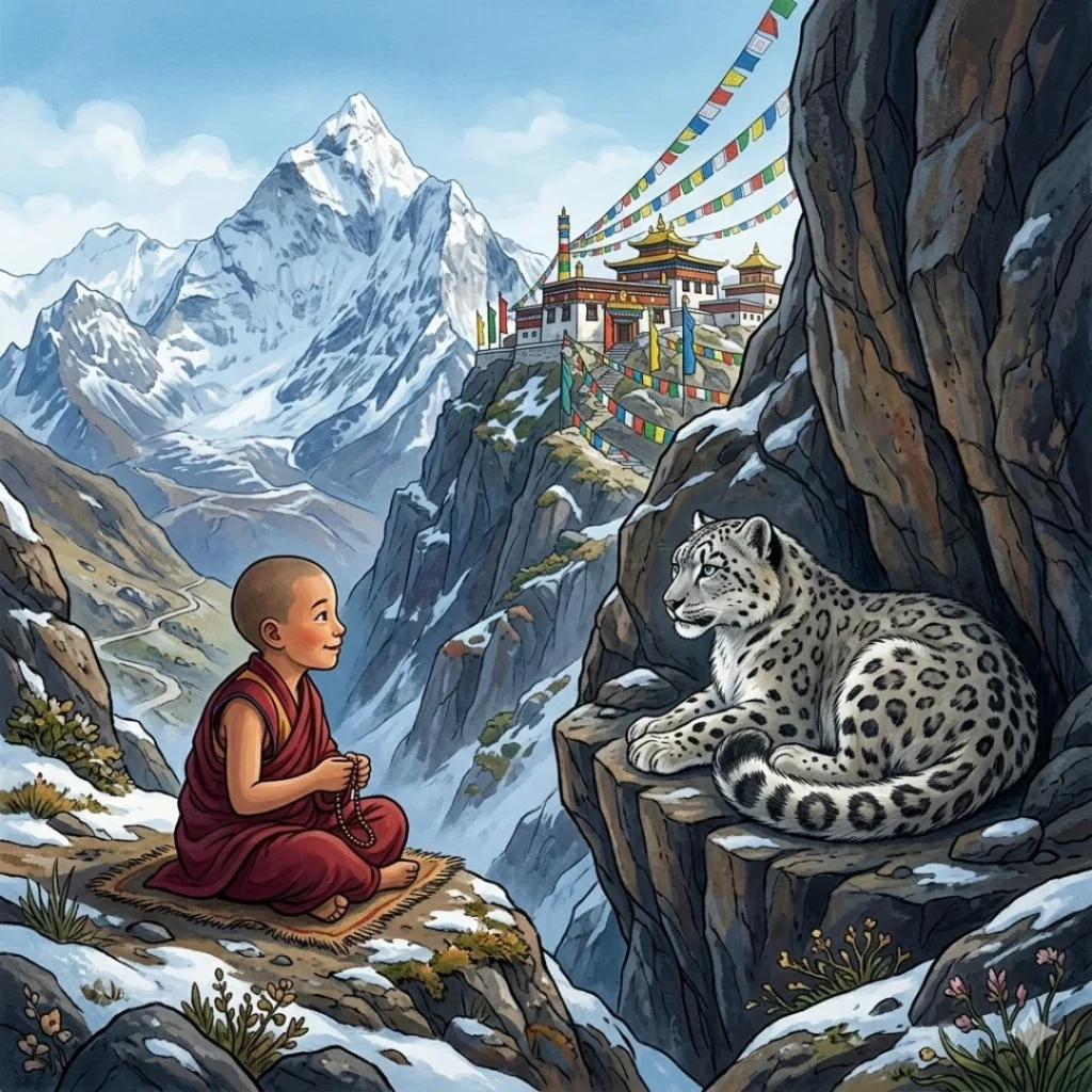 The Snow Leopard's Gift - Tibetan Compassion Story for Kids - TIBETAN moral story for children
