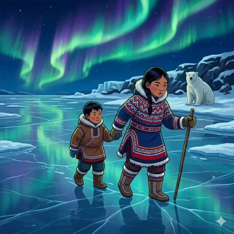 Siku and the Polar Bear's Warning - Inuit Bravery Story for Kids - INUIT moral story for children