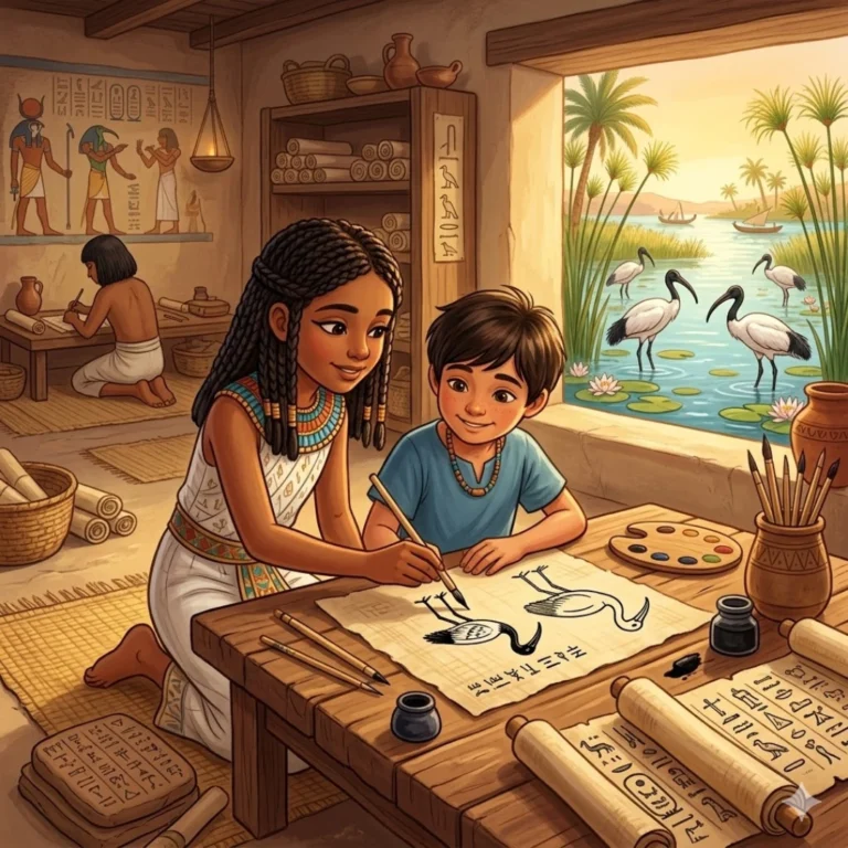 The Ibis Scribe and the Desert Child - Egyptian Kindness Story for Kids - EGYPTIAN moral story for children