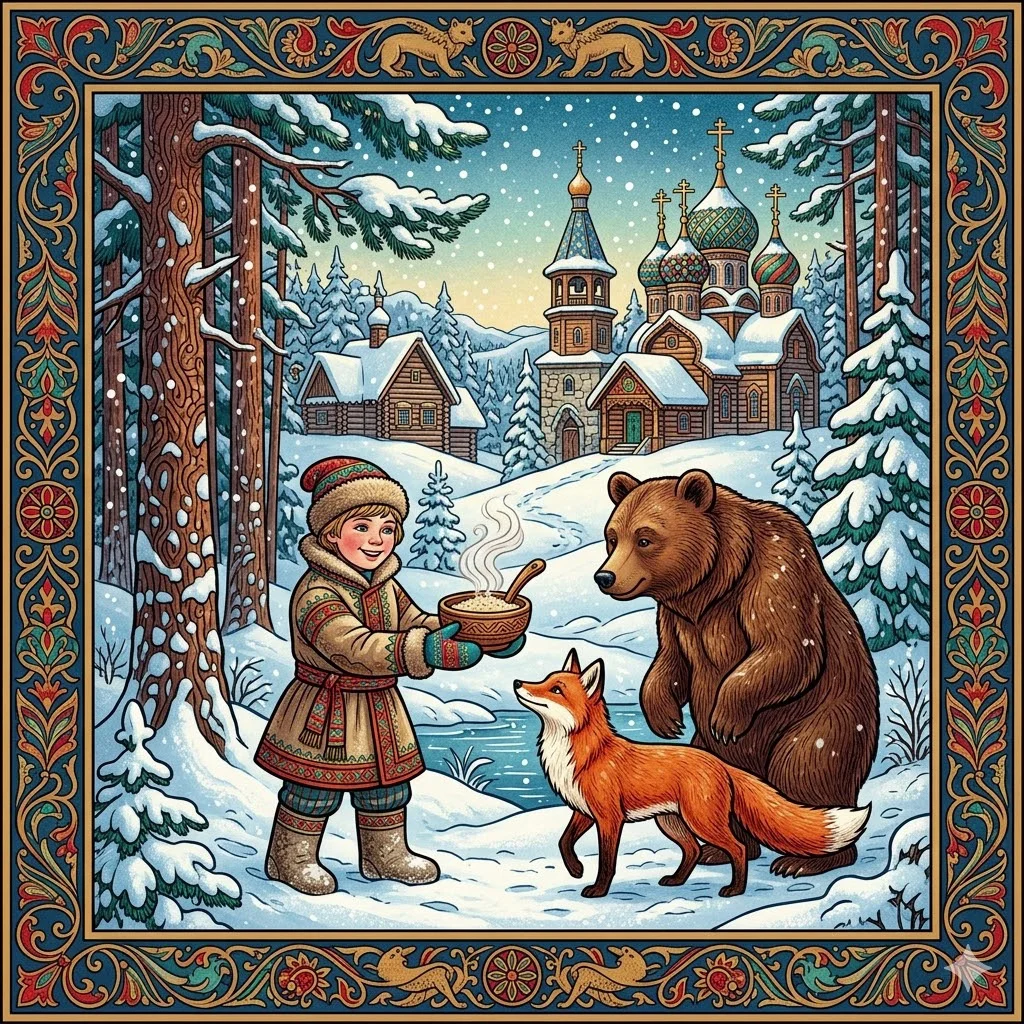 The Fox, the Bear, and the Frozen River
