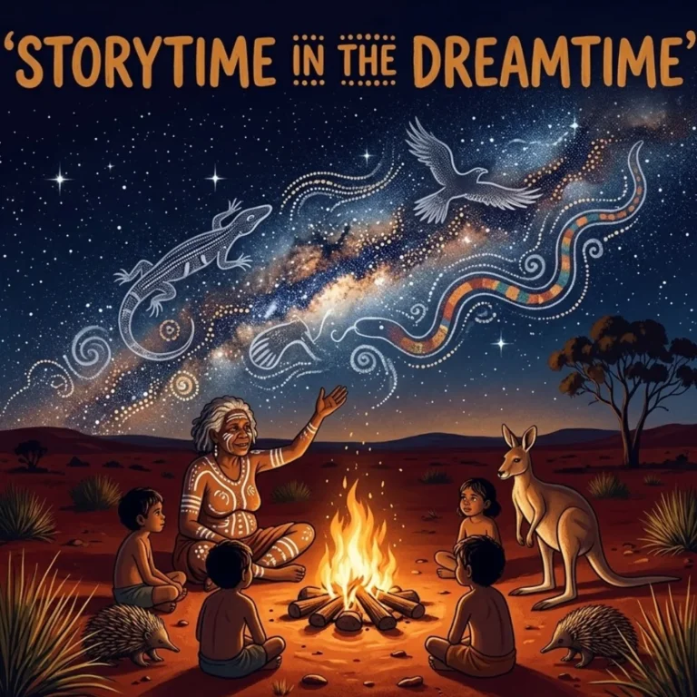 Australian Magical Fables — Aboriginal Dreamtime story illustration for children