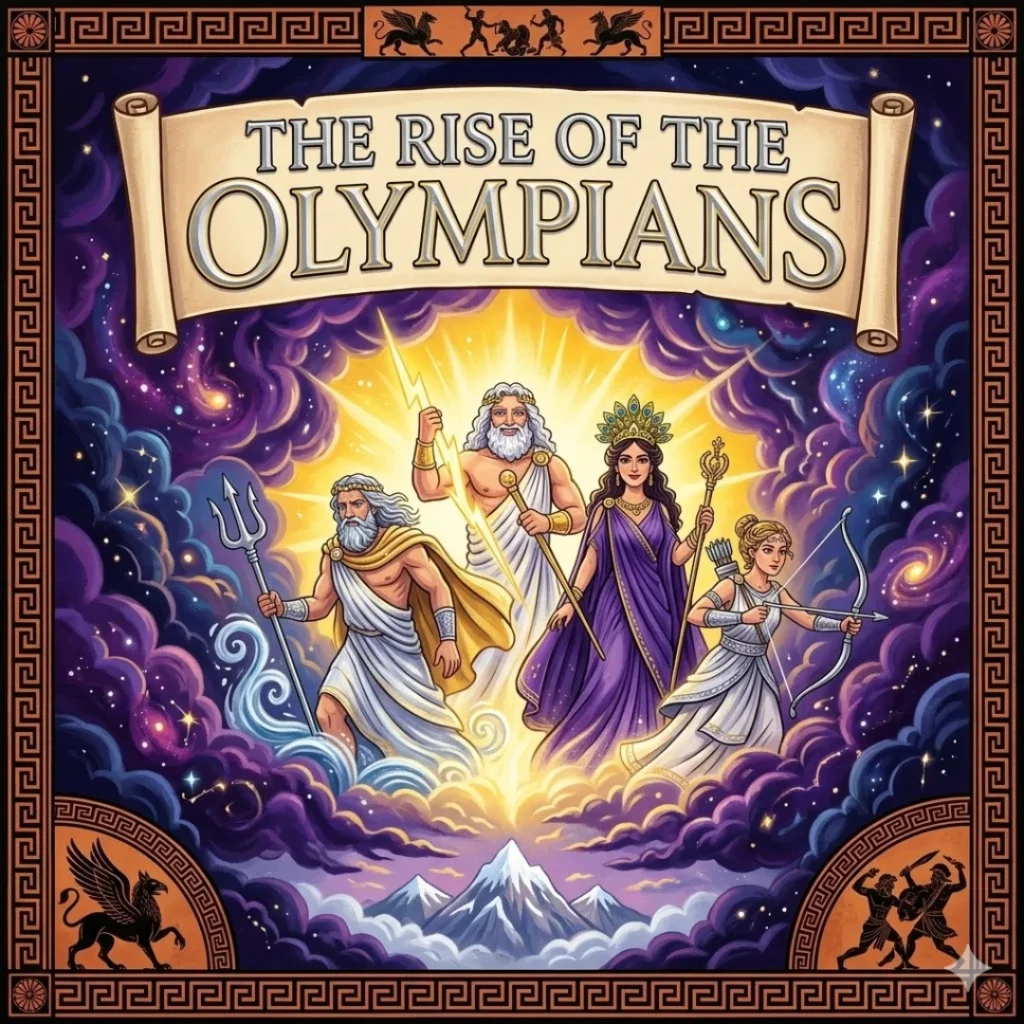 Birth of the Various Deities — Greek mythology illustration for kids