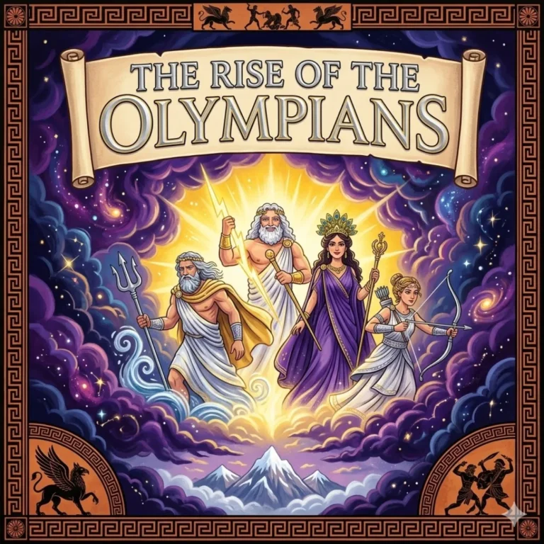 Birth of the Various Deities — Greek mythology illustration for kids