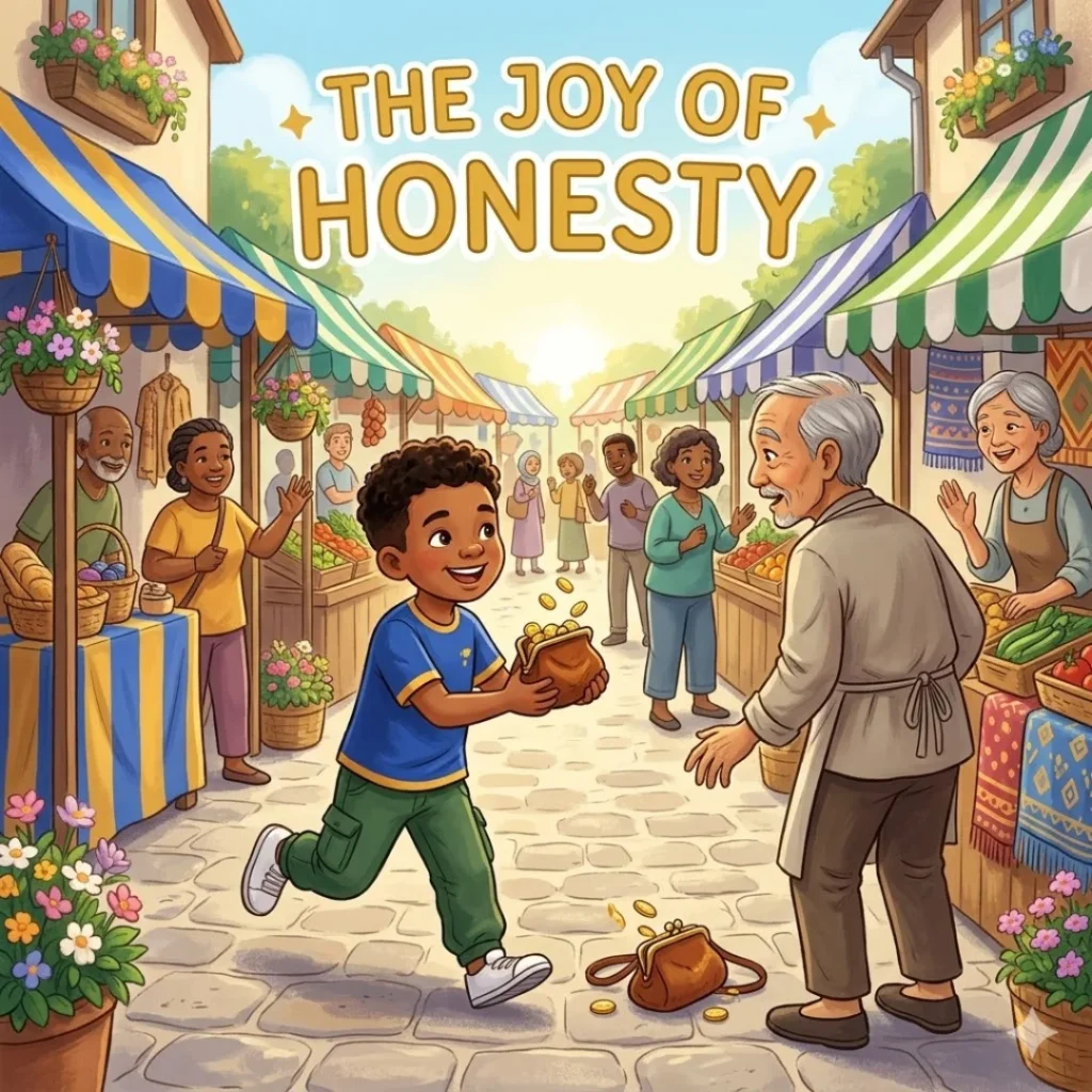 Honesty is the Best Policy — moral story illustration for children