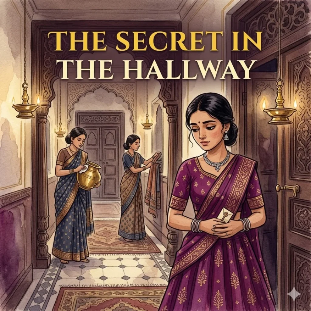 The Mystery of the Third Maid — classical storybook illustration for kids