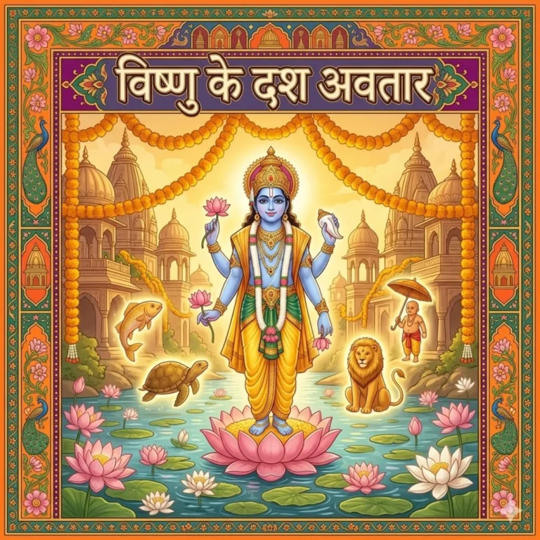 The Guardian Who Wears Many Forms — Hindu mythology illustration for kids