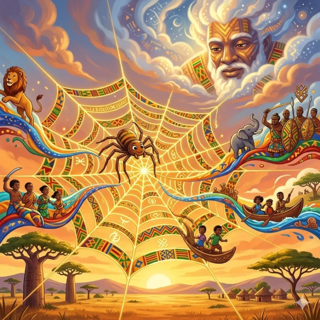 Nyames Spider Web Sharing Story For Kids