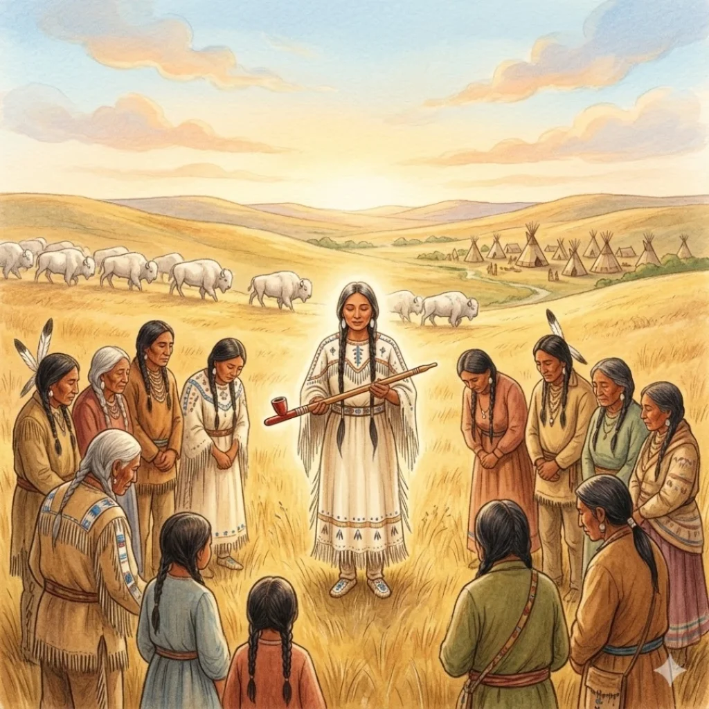 White Buffalo Womans Gift Respect Story For Kids